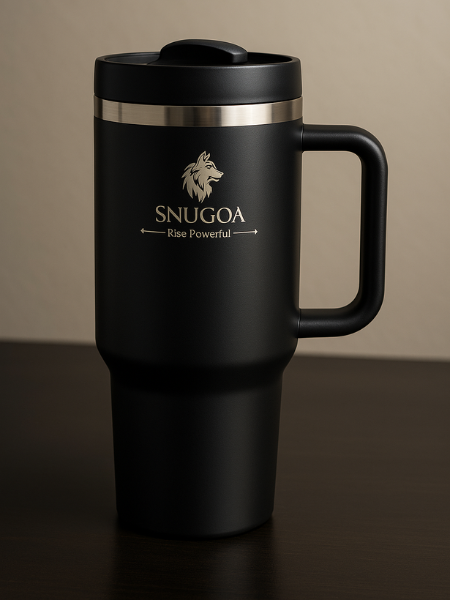 Snugoa Tumbler – Matte Black | 1000ml Vacuum Insulated Stainless Steel