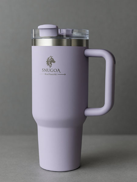 Snugoa Tumbler – Blush Lavender | 1000ml Insulated Travel Companion